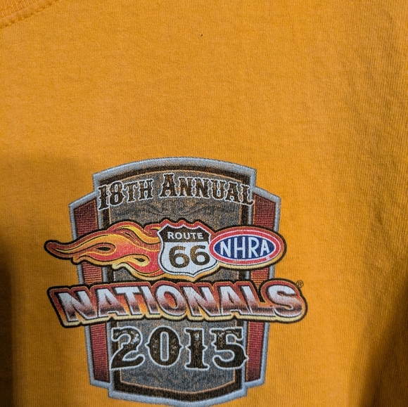 Gildan Orange Short Sleeve Tee Route 66 Graphic Pre-owned Size XXL - Picture 5 of 8